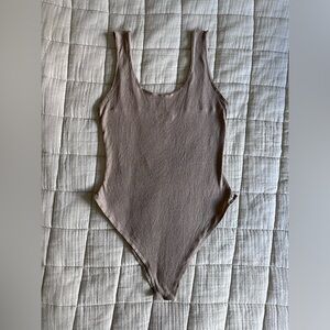 Ozma of California Christy Bodysuit size M in Tea! 100% Raw Silk hand washed.